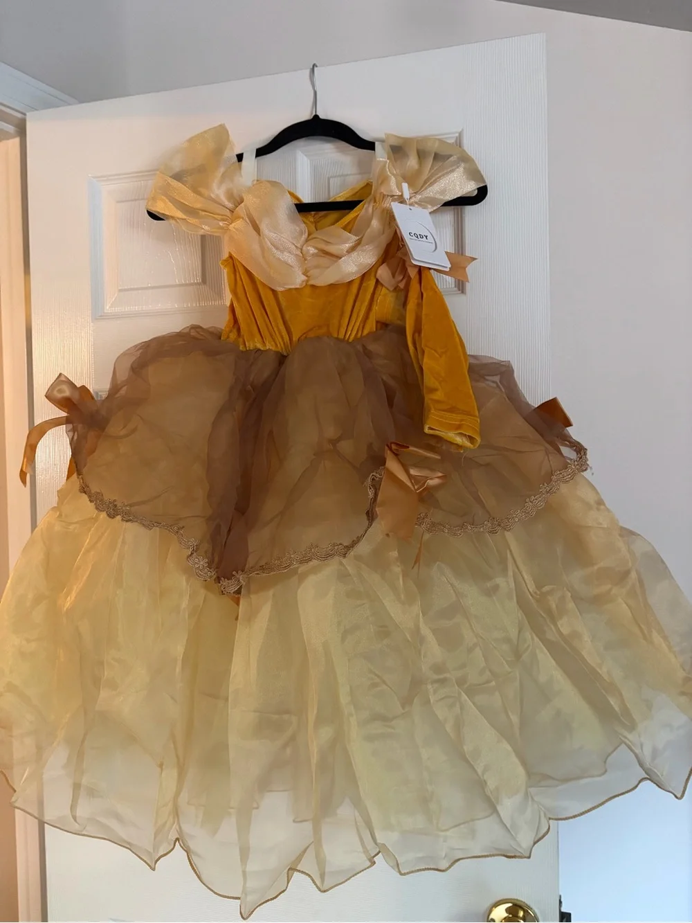 Kids Gold Princess Costume Dress by